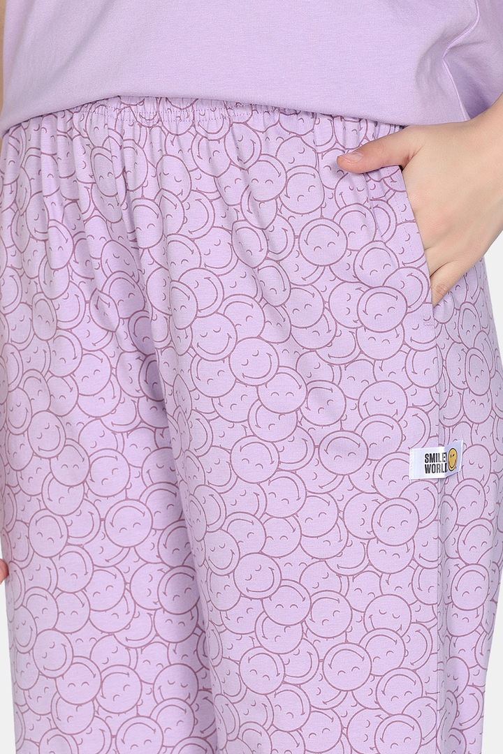 Zivame 2 Mile Fashion Knit Cotton Lifewear Set - Orchid Bloom — image 7